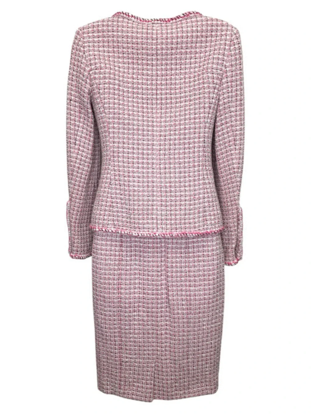 Chanel Pink Tweed Skirtsuit 2014 sz 34/36
